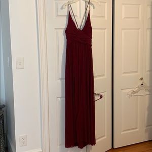 Wine  full length David’s bridal dress
